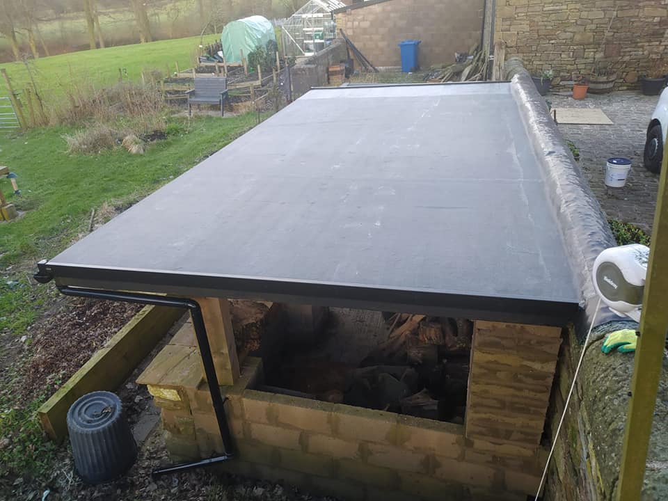 GRP fibreglass flat roof system