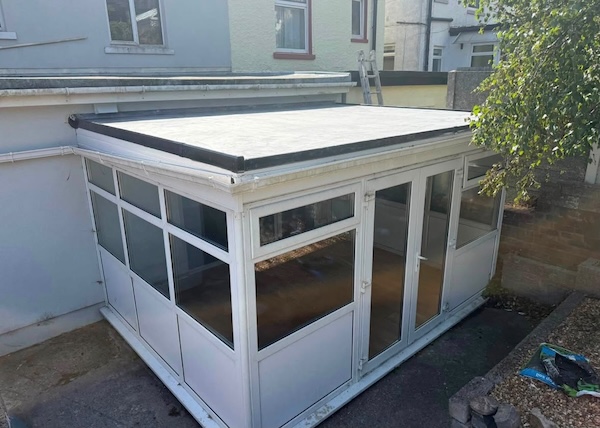 Conservatory Flat Roof Renewal after completion