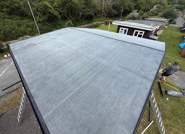 GRP Flat Roof in Uxbridge after completion