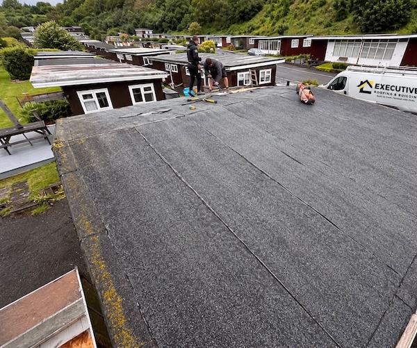 GRP Flat Roof in Uxbridge before work began