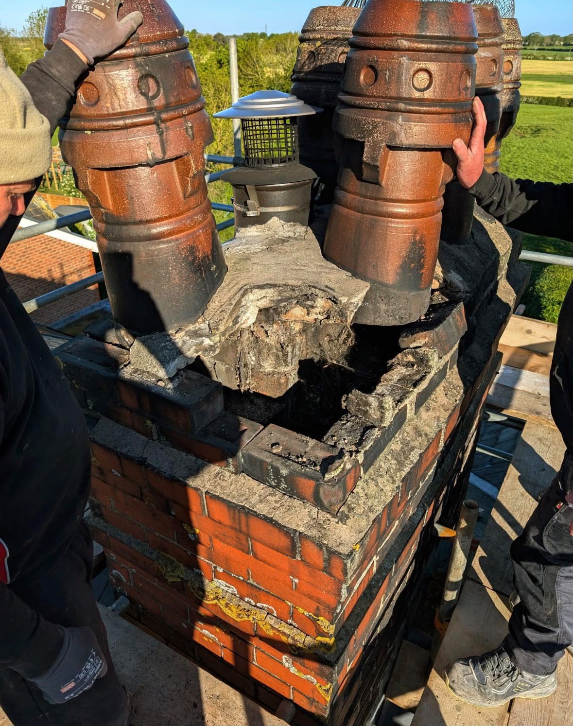 Chimney Repair in Uxbridge before work began