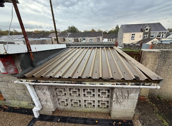 Flat Roof Replacement in West London before work began