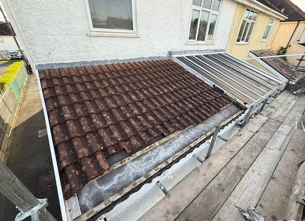 Roof Replacement in West London before work began
